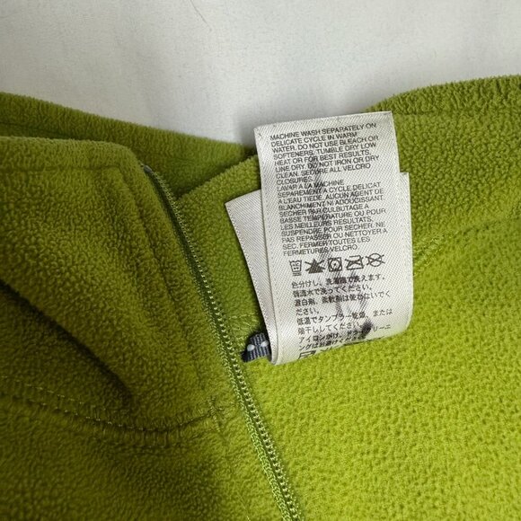 North Face Boys TKA 100 Glacier ¼ Zip Fleece Pullover, Lime Green, SIze Small - Picture 5 of 9